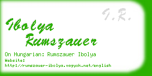 ibolya rumszauer business card